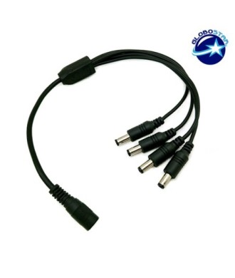 Feme Connector σε 4x Male Connector 5.5*2.1 GloboStar 77552